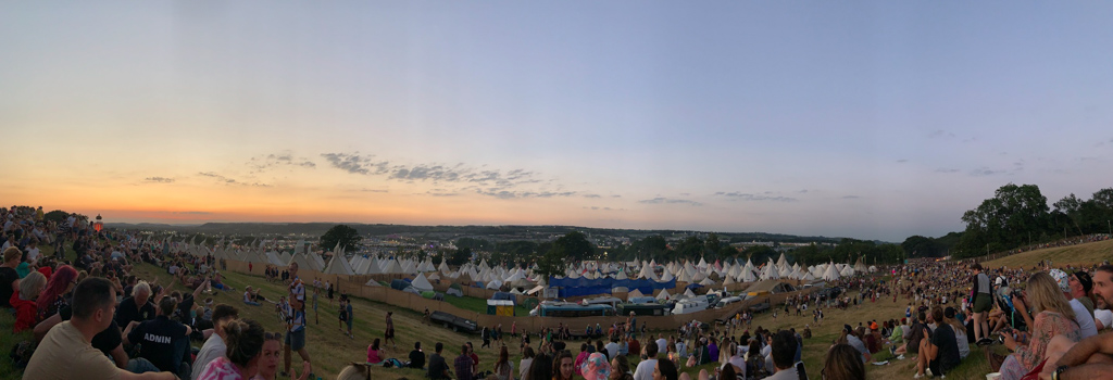The views of Glastonbury Festival 