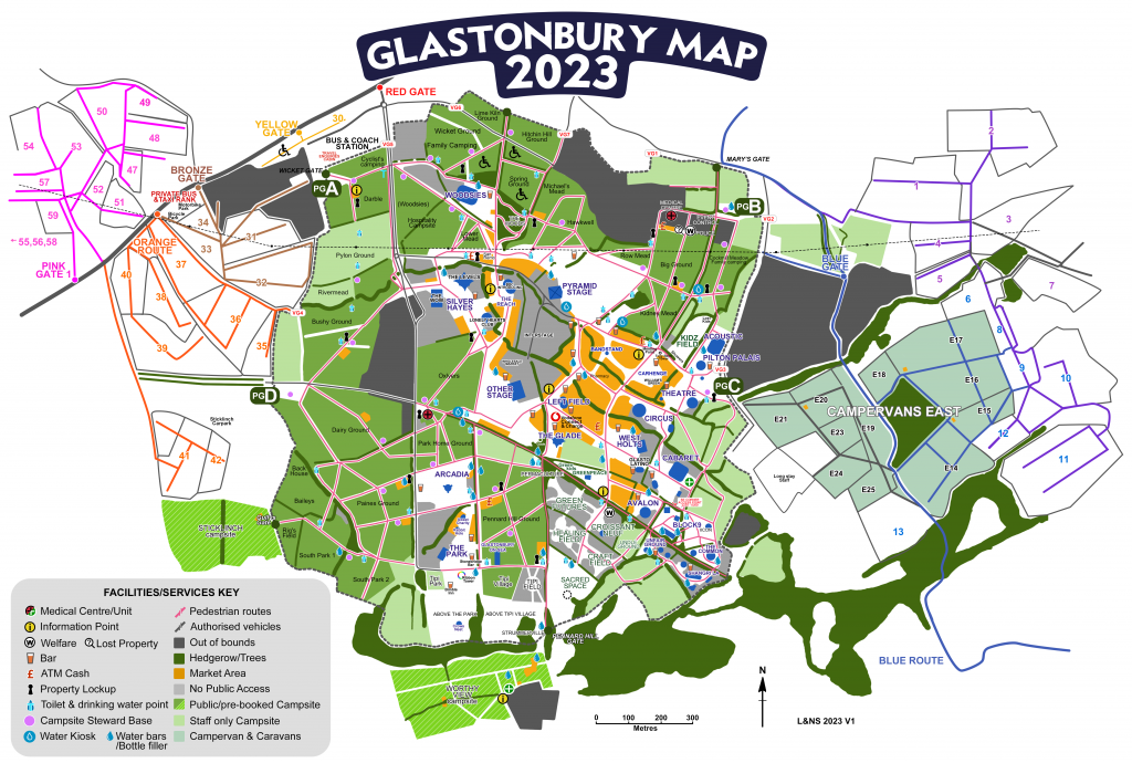 Glastonbury Map