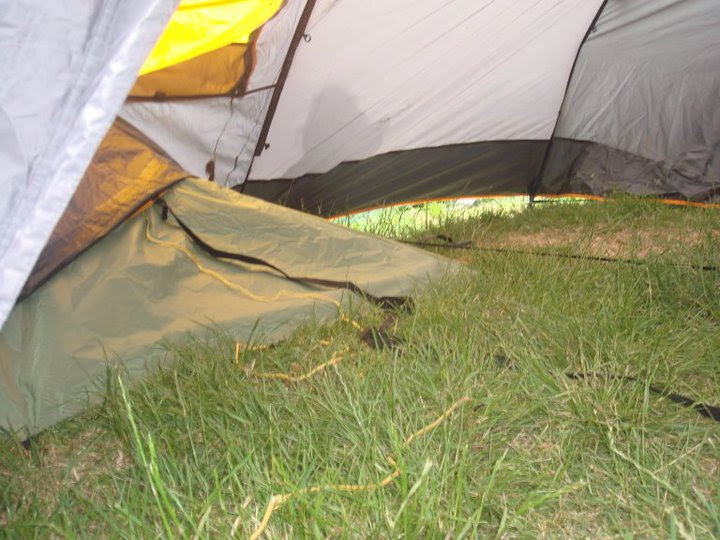 Tight camping at the Big Ground, Glastonbury