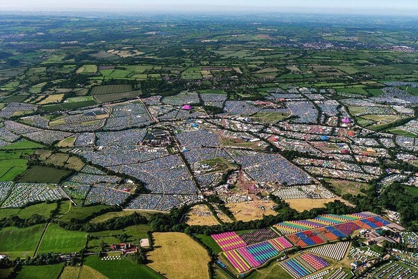 Accommodation at Glastonbury Festival